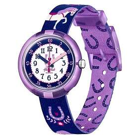 Flik Flak FPNP132 HOLLY HOPPER Purple and White Horse Watch