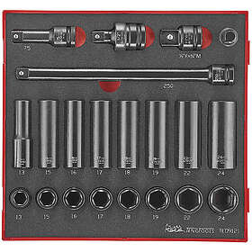 Teng Tools TED 9121 Krafthylssats 1/2" 21-delar