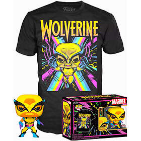 Funko Set POP figure & Tee Marvel Wolverine Black Light