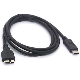 NÖRDIC USB C till USB Micro B kabel 2m, 3.2 Gen 1