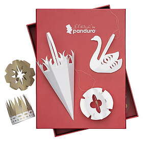 Panduro Hobby H.C. Andersen Christmas paper cutting kit – klipp och vik vackra julprydnader i H.C. Andersens anda