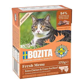 Bozita Sterilised Extra Kyckling & Biff Bitar i gelé 370g