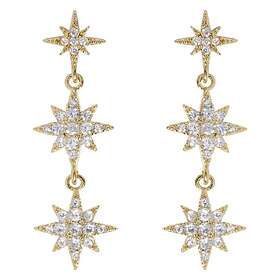 Timi Of Sweden Aurora Dangling Crystal Star Stud Earrings