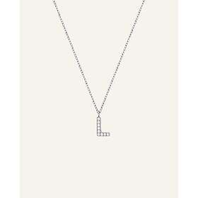 Mockberg Petite Stone Bokstav Halsband Silver L