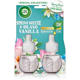 Air Wick Spring Fresh Breeze & Island Vanilla electric air freshener Påfyllning 2x19ml