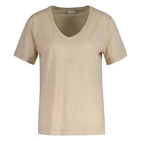 Gant Regular Linen V-Neck SS T-Shirt (Dam)