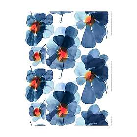 Marimekko Valssi bomullstyg White-dark blue-orange