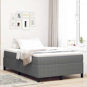 vidaXL Sängram Ljus Grå 120x200 cm Corduroy Tyg