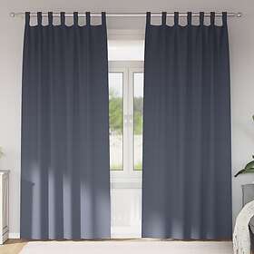 vidaXL Curtains with Curtains 2 pcs Anthracite 245 x 140 cm Polyester