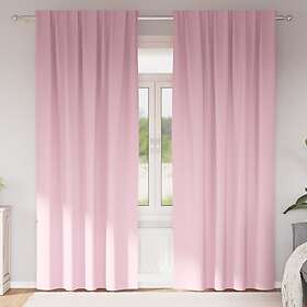 vidaXL Curtains with Curtains 2 pcs Baby pink 260 x 140 cm Polyester