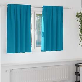 vidaXL Curtains with Curtains 2 pcs Turquoise 140 x 140 cm Polyester