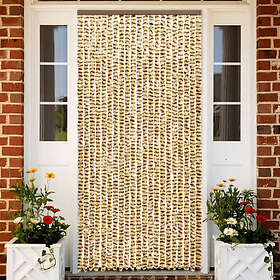 vidaXL Fly Curtain Beige and Brown 90x200 cm Chenille