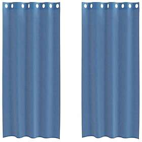 vidaXL Voile Curtains with Grommets 2 pcs Royal Blue