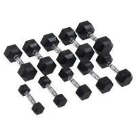 Master Fitness Gummi/Krom Dumbbells 10kg