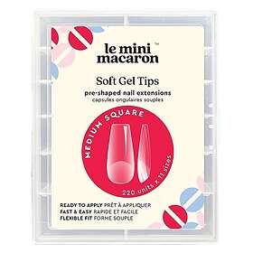 Le Mini Macaron Soft Gel Tips Medium Square 220pcs