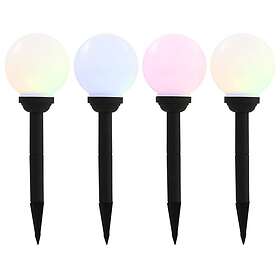 vidaXL Outdoor Solar Lamps 4 pcs LED Spherical 15 cm RGB