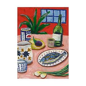 Paper Collective Composition With Fish Poster 70x100 Cm