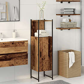 vidaXL Bathroom Cabinet Aged Wood 33x33x120.5 cm Constructed Wood