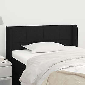 vidaXL Sänggavel med Kanter Svart 103x16x78/88cm Tyg