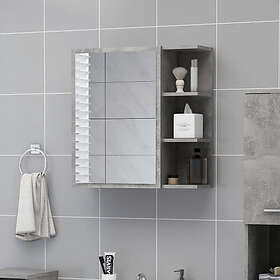 vidaXL Mirror Cabinet 62,5x20,5x64 cm Concrete Grey bathroom, engineered wood