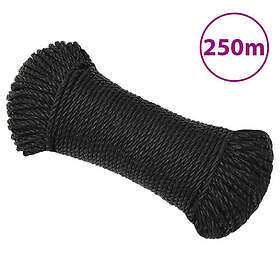 vidaXL Rep Svart 3 mm 250 m Polypropylen