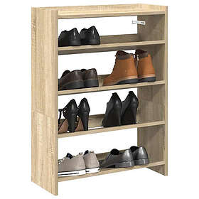 vidaXL Shoe Rack Sonoma Oak 60x25x81 cm Engineered Wood