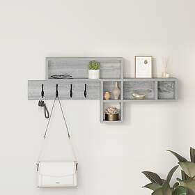 vidaXL Wall Mounted Clothes Hanger Gray Sonoma 100 x 12 x 43.5 cm