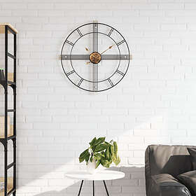 vidaXL Väggklocka svart 60cm