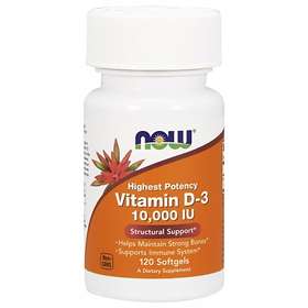 Now Foods Vitamin D-3 10000IU 120 Kapslar