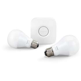 Philips Hue White 800lm 2700K E27 9.5W 2-pack (Dimmable)