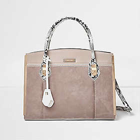 Find The Best Price On River Island Stone And Snake Print Structured River Island Stone And Snake Print Structured Tote Bag 692638