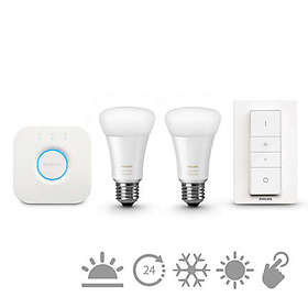 Philips Hue White Ambiance Starter Kit E27 LED 2-pack (Dimmable)