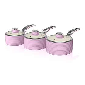 Swan Retro Saucepan Set 3 pcs