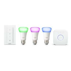 Philips Hue White and Color Ambiance Starter Kit A60 E27 10W 3-pack (Kan dimmes)