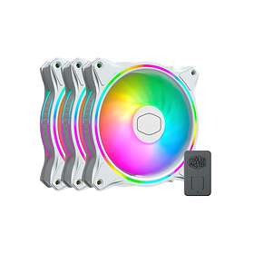 Cooler Master MasterFan MF120 Halo White Edition RGB PWM 120mm LED 3-pack