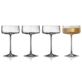 Lyngby Glas Zero Champagneglass 26cl 4-pack