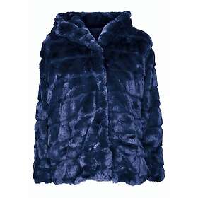 Huda Hooded Faux Fur Teddy Jacket (Dam)