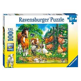 Ravensburger Pussel Animal Get Together 100 Bitar