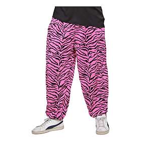 80-tals Baggy Byxor Zebra Rosa