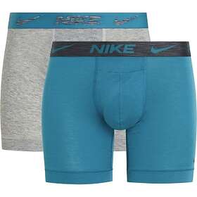 Nike 2P Dri-Fit ReLuxe Boxer Brief Grey/Blå Herr