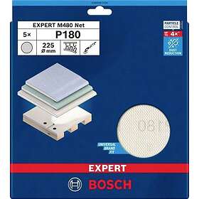 Bosch Accessories 2608901638 Sliptnät för torrslipmaskin Kornighet 180 (Ø) 225 m