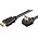 MicroConnect Gold HDMI - HDMI High Speed with Ethernet (angled) 1m