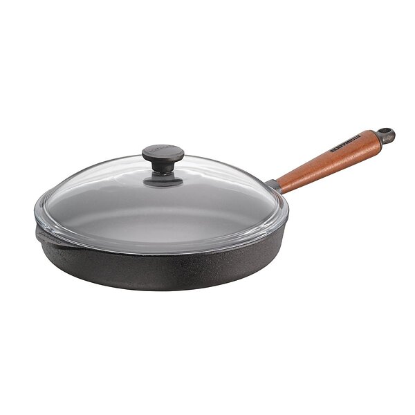 Skeppshult traktörpanna med trähandtag & glaslock 28 cm