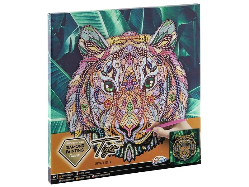 Grafix Diamond Painting 30x30 cm diamantmålning tiger