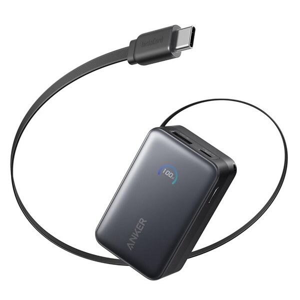 Anker Nano Powerbank Built-In Retractable USB-C Cable 10 000mAh 45W