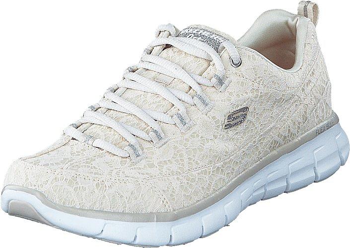 Skechers Women's Synergy Silky Sweet Sneaker, WhiteSilver Skechers Women's Synergy Silky Sweet Sneaker, WhiteSilver