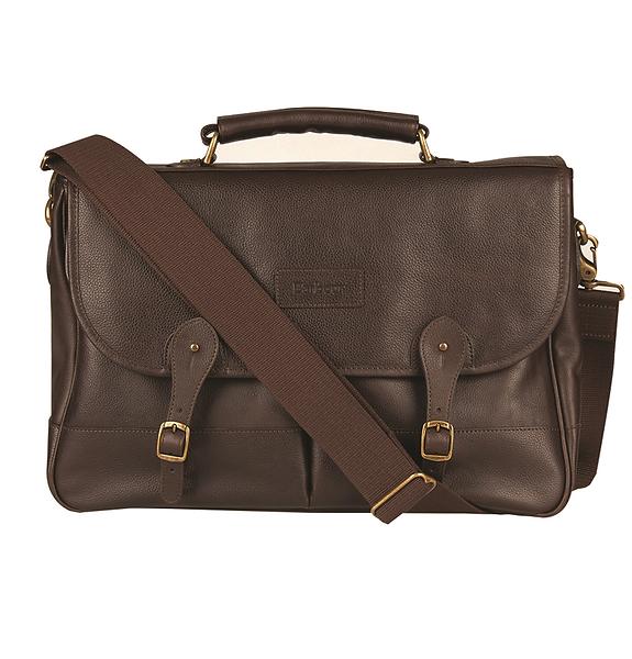 barbour leather briefcase